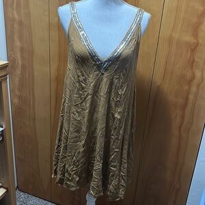 Intimately Free People Rising Sun Slip Oversized Fit Sequin Dress S